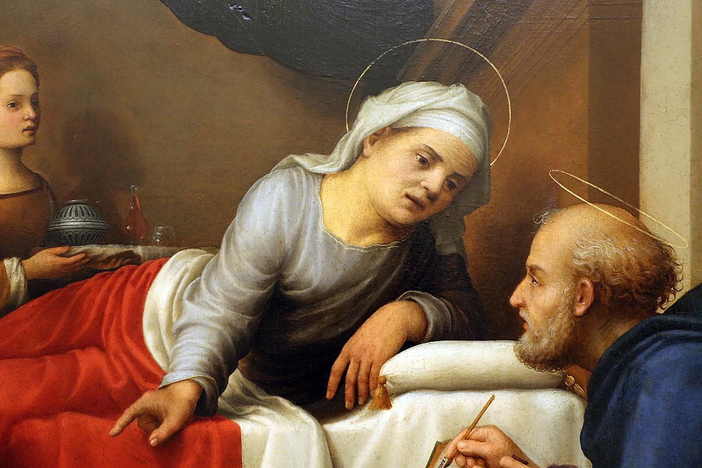 La nascita di Giovanni Battista - dettaglio 1, The Bridgeman Art Library